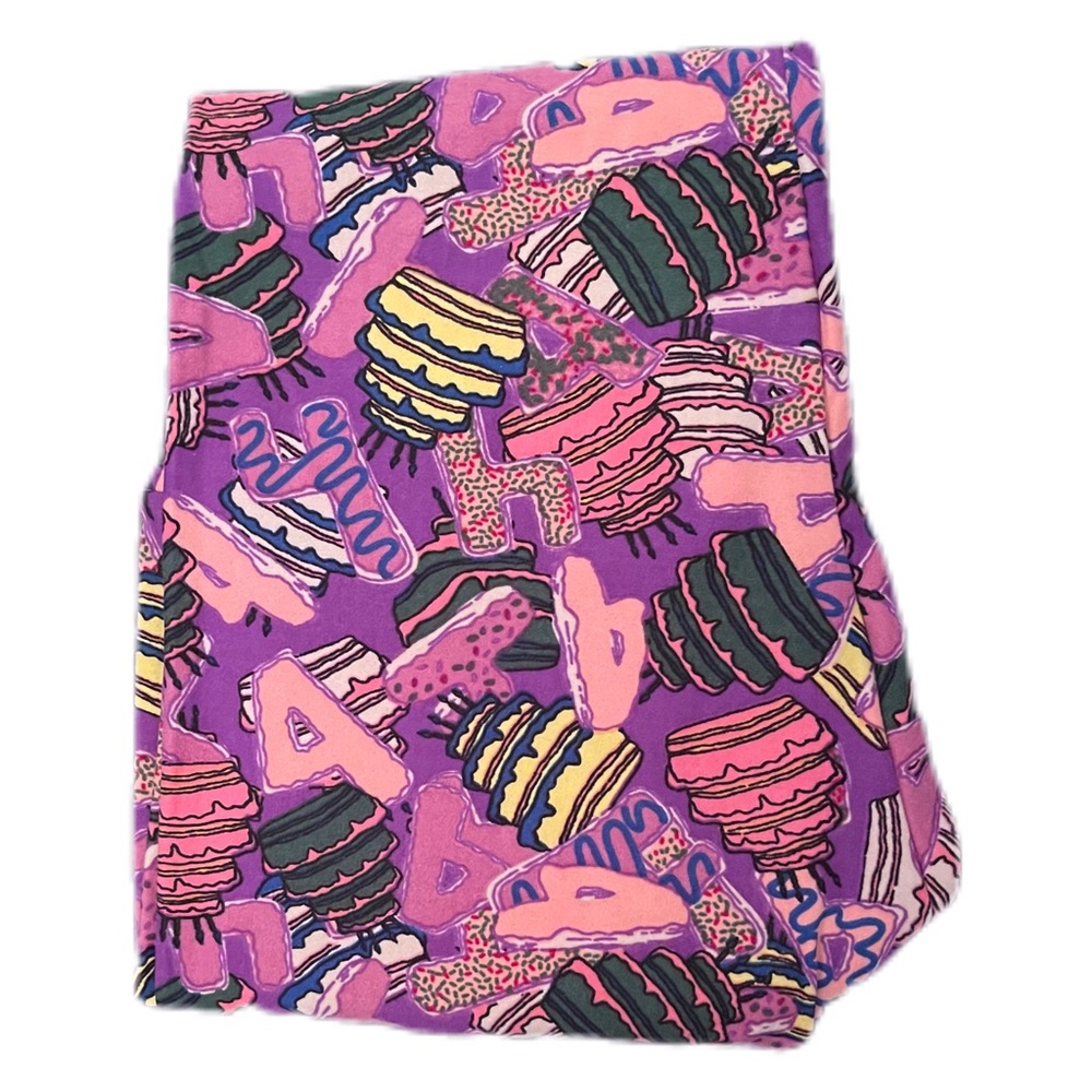 LuLaRoe 4th Birthday OS Leggings
